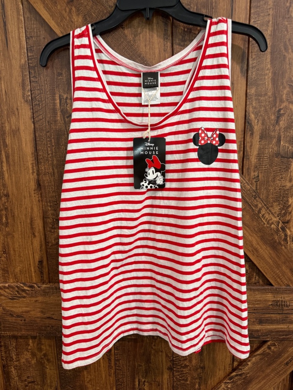 Disney Red & White Striped Minnie Tank Top